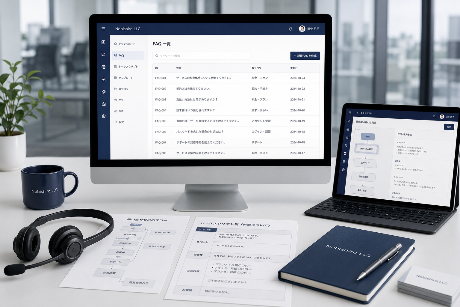 FAQ・トークスクリプト設計のイメージ