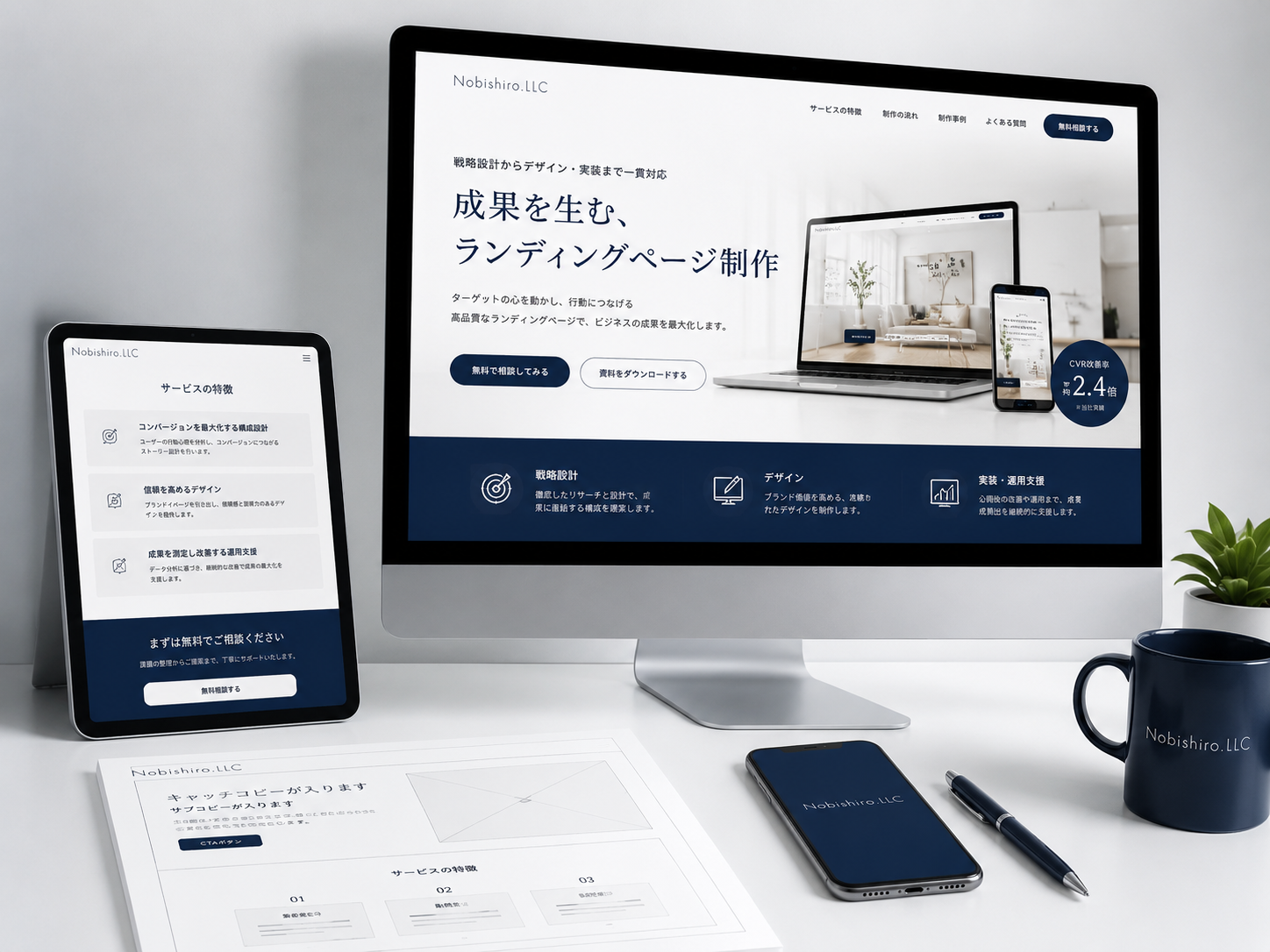 ランディングページ制作のイメージ